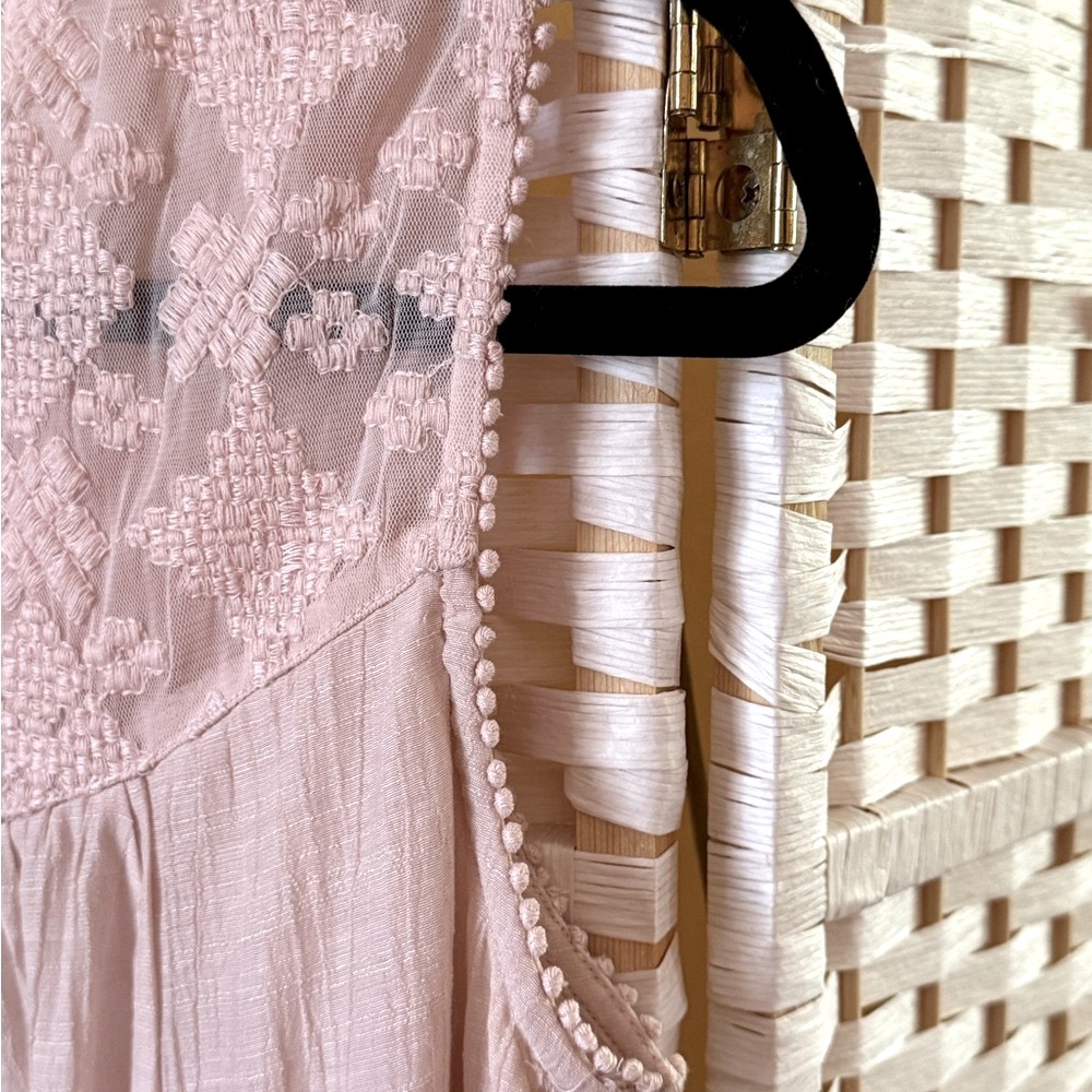 Style & Co. Dusty Pink Sleeveless Lace Top Linen Size S - Picture 7 of 8